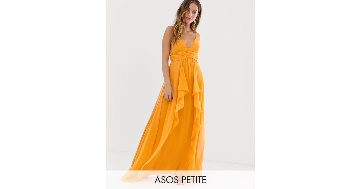 asos orange maxi dress