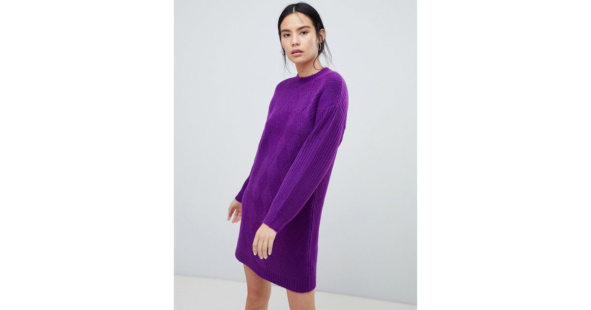 purple jumper dress
