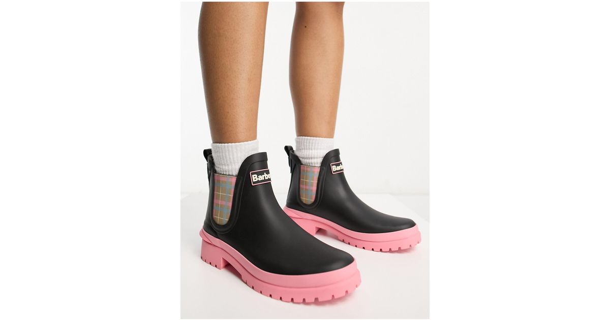 Barbour X Asos Exclusive Mallow Wellington Boots in White | Lyst UK