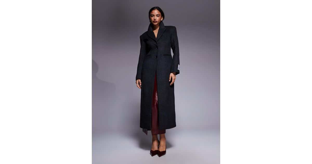 ASOS Asos X The Sourced Collection Snatched Waist Coat in Blue | Lyst