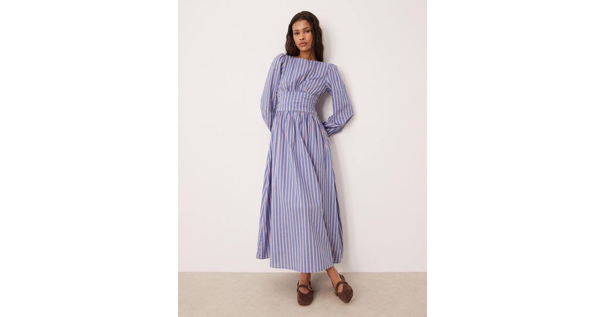 chinese dress ladies Strappy Pin Striped Maxi Dress  Reistor