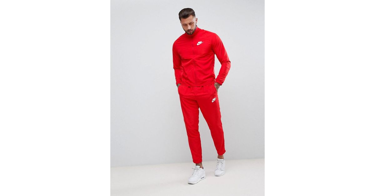 Nike Woven Tracksuit Set In Red 861778-657 for Men | Lyst Australia