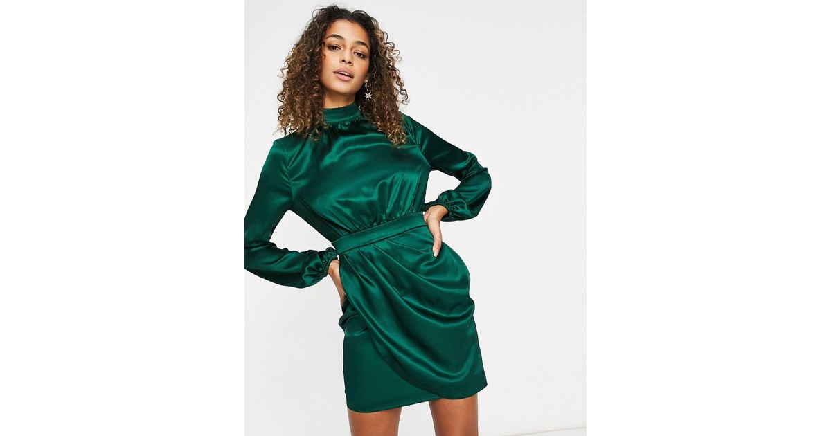 white christmas dresses Lucie Yellow Ombre Satin Cowl-Neck Maxi Dress – Club L London