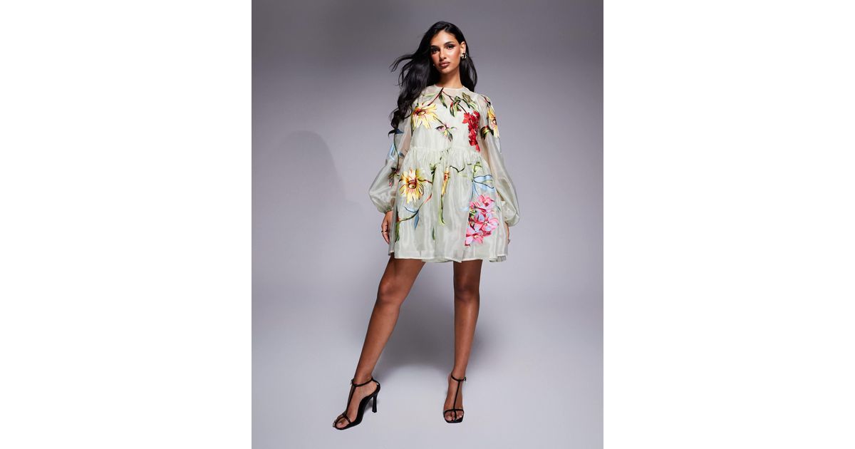 asos oversized smock dress ASOS DESIGN Curve super oversized frill sleeve smock dress in black