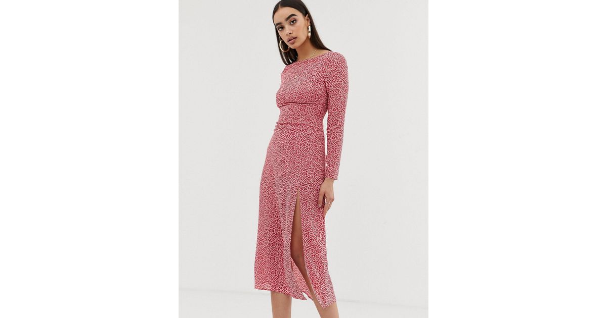 fashion union low back midi dress