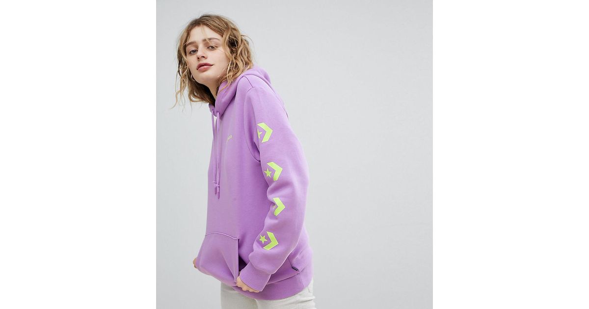 purple converse hoodie