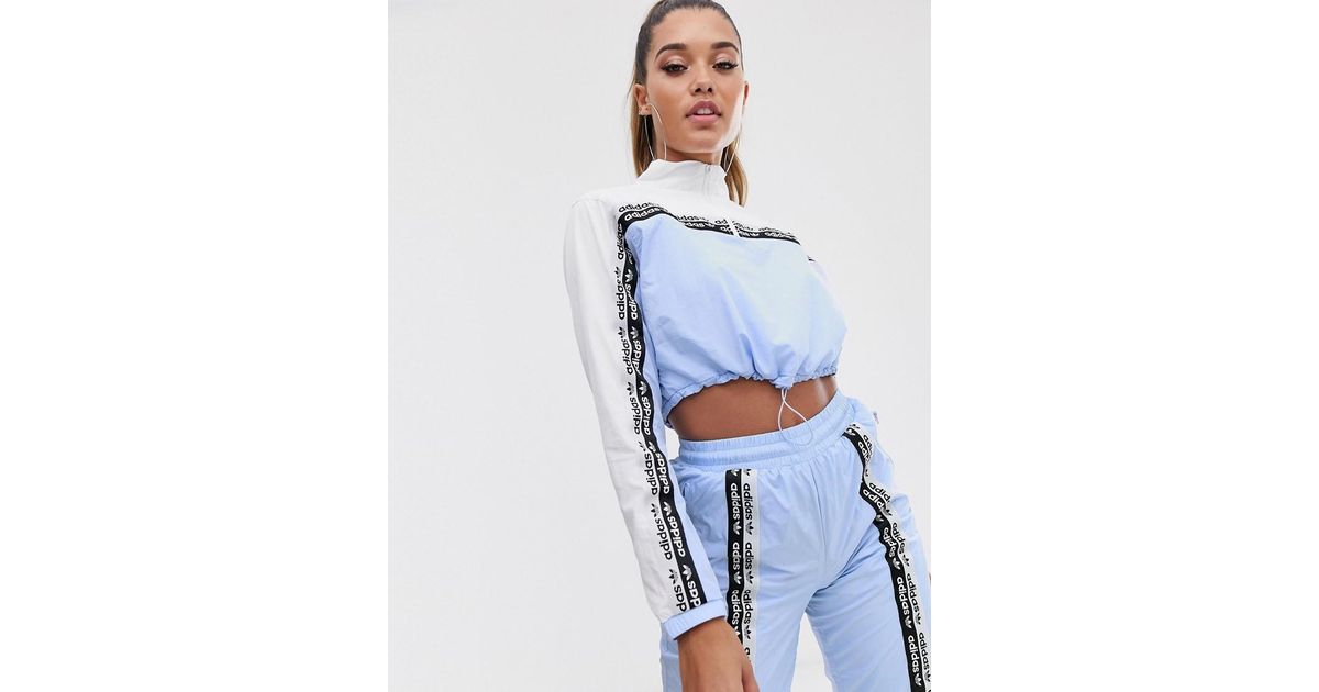 adidas originals ryv taping joggers in blue