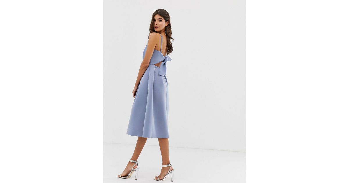 Bow back midi prom dress new arrivals