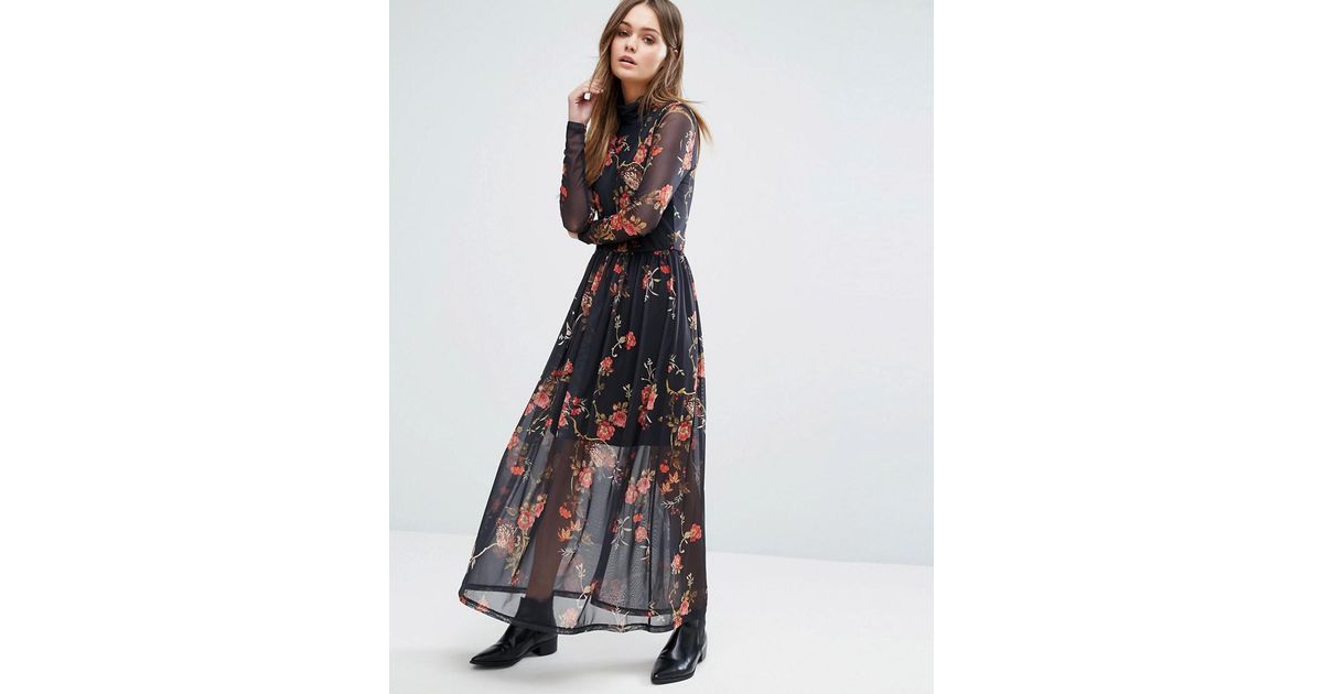vero moda black floral dress