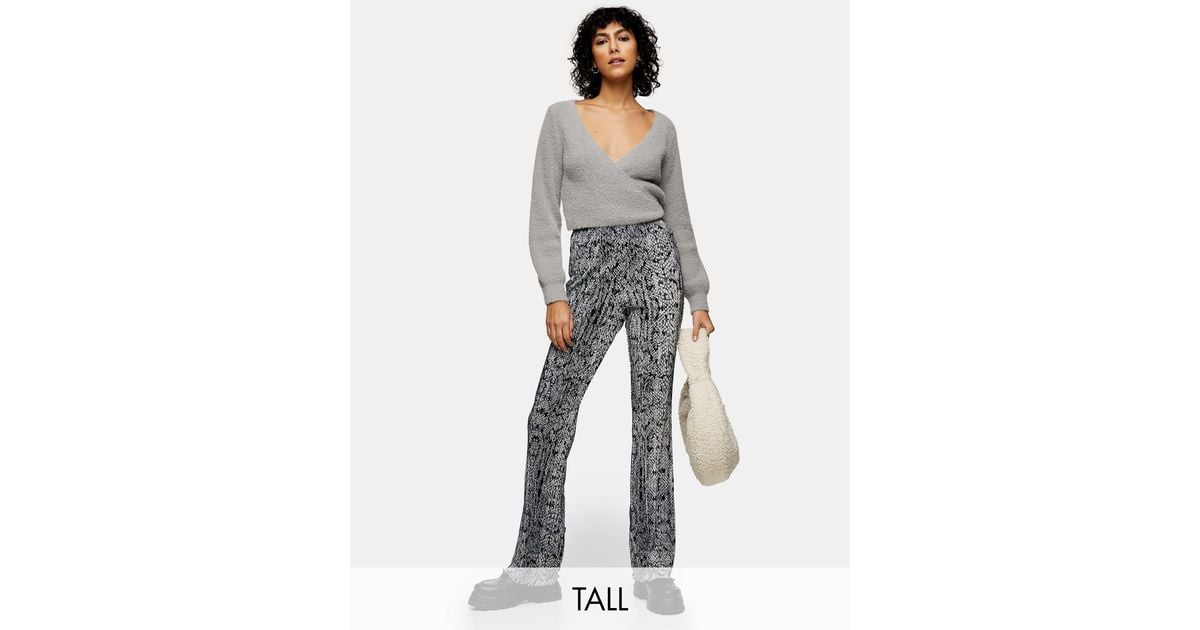 TOPSHOP Tall - Plissé Flared Broek Met 