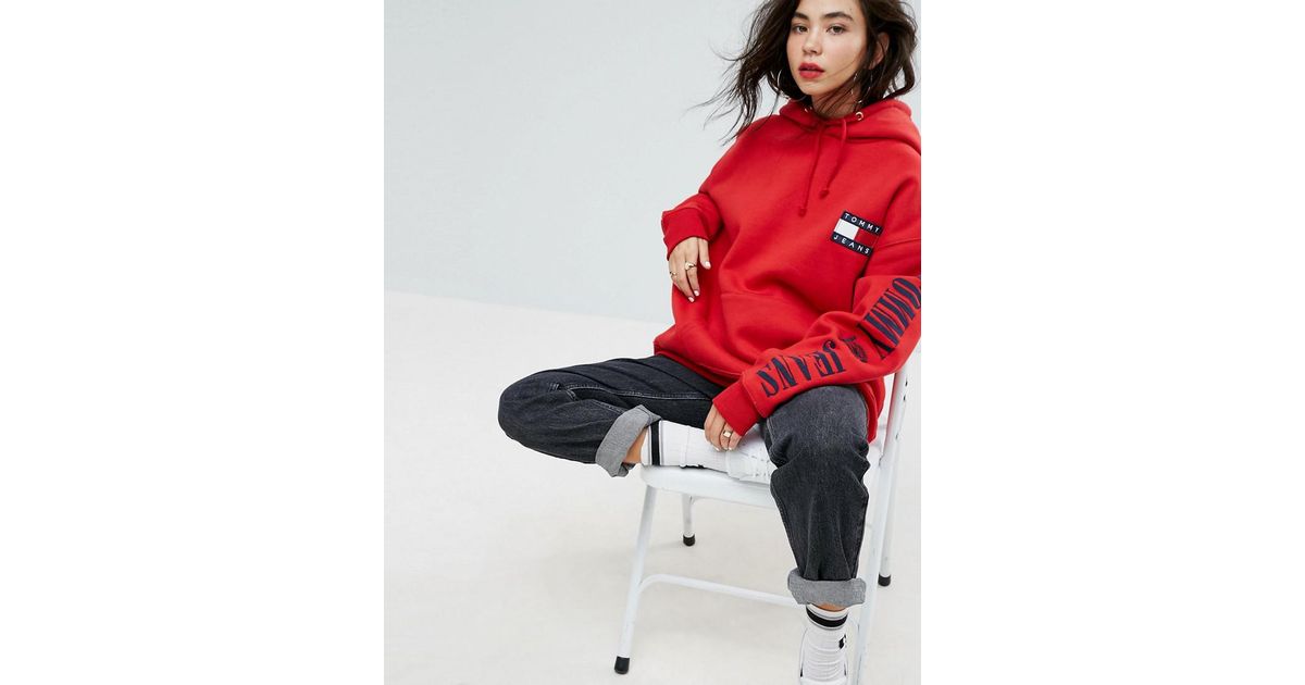 Tommy jeans 90s capsule logo sweatshirt cheap