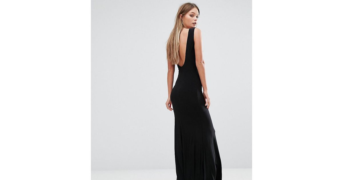 deep plunge maxi dress