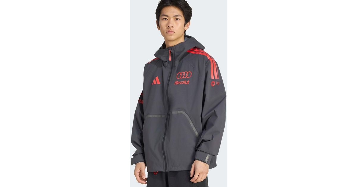 Asos Formula One adidas Originals Audi Formula One Team Mechanics Rain Jacket in Grey ...