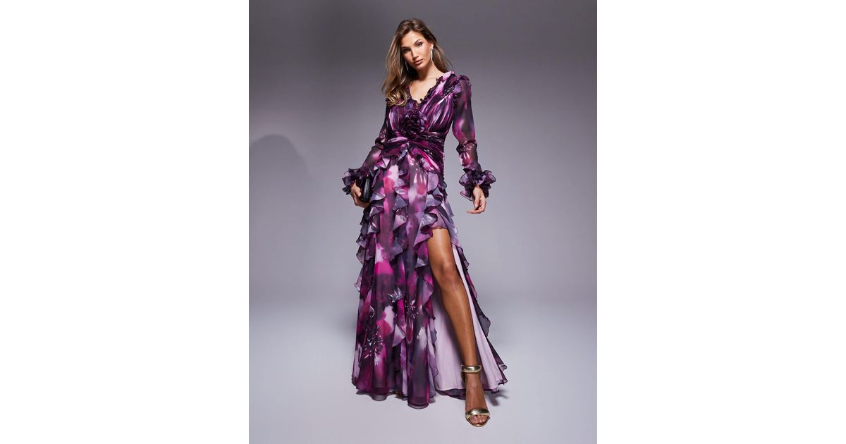 Exaggerate Ruffle Solid Maxi Dress main image 1