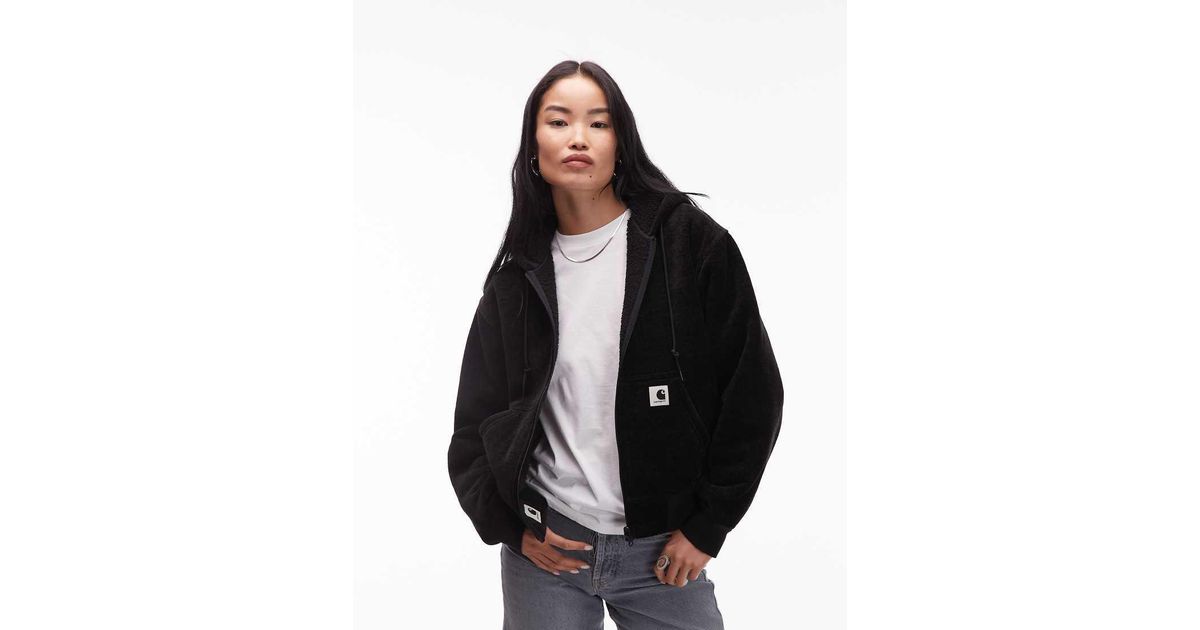 Carhartt Active Og Sweat Jacket in Black Lyst UK