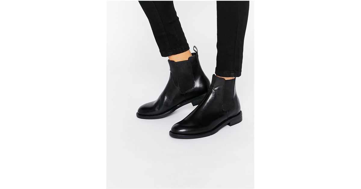 Vagabond Amina Black Leather Chelsea Boots - Lyst