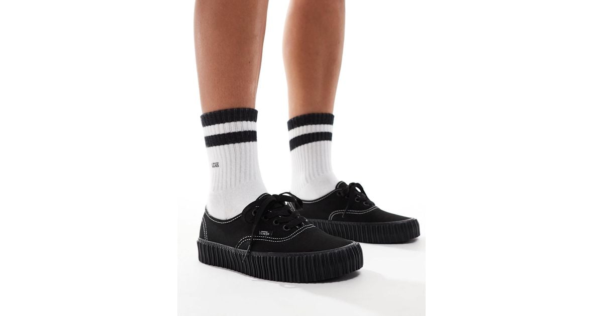 Vans Authentic Creeper Sneakers in Black | Lyst