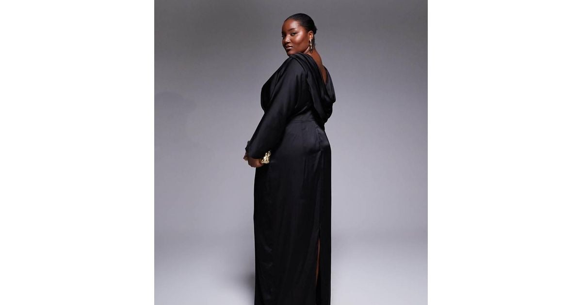 Taffy Classic Cinched Waist Long Sleeve Woven Maxi Dress