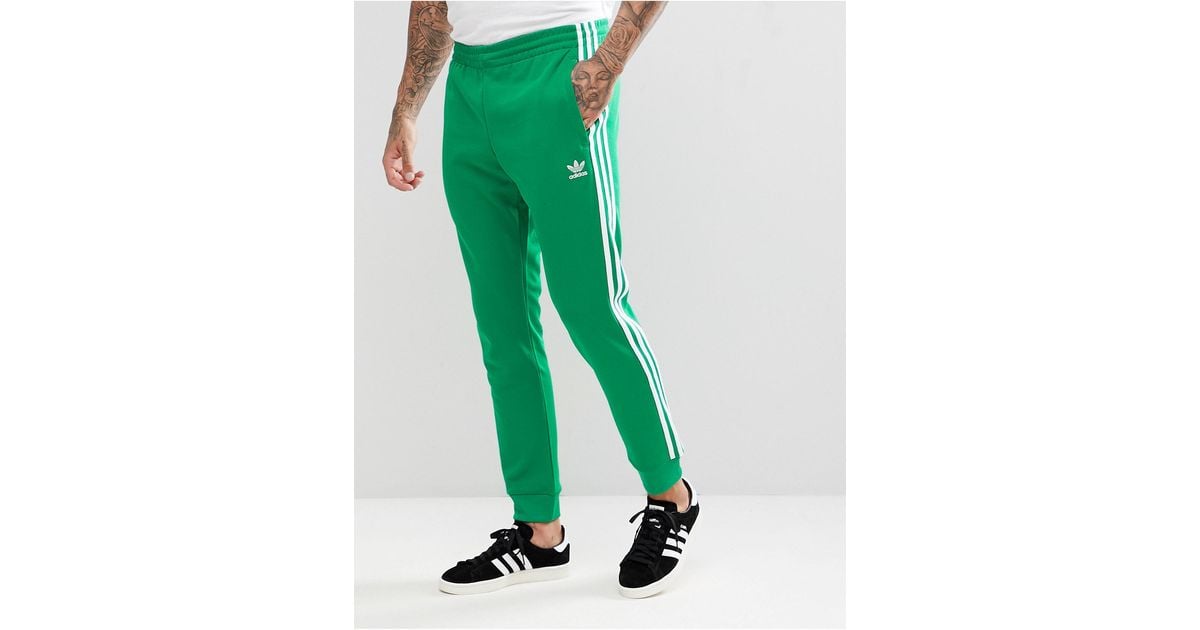 Adidas Originals Superstar Track Pant In Green for Women