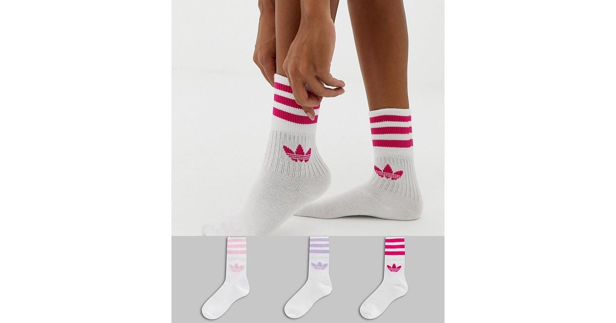adidas originals solid crew 3 pack socks