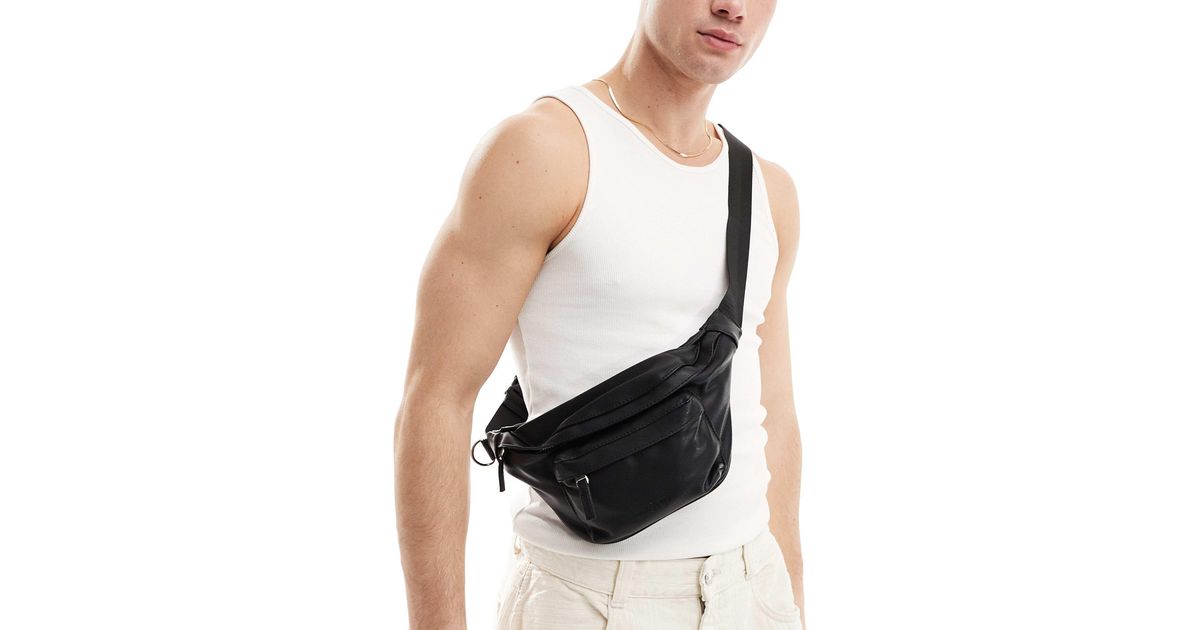 Sac banane Bershka pour homme en coloris Blanc Lyst