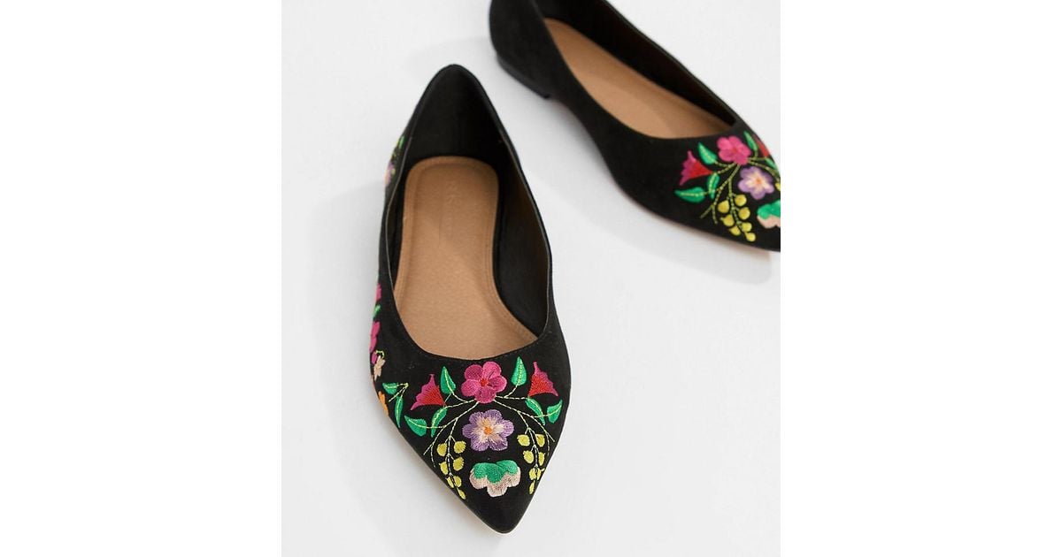 Asos miles pointed flat shoes deals