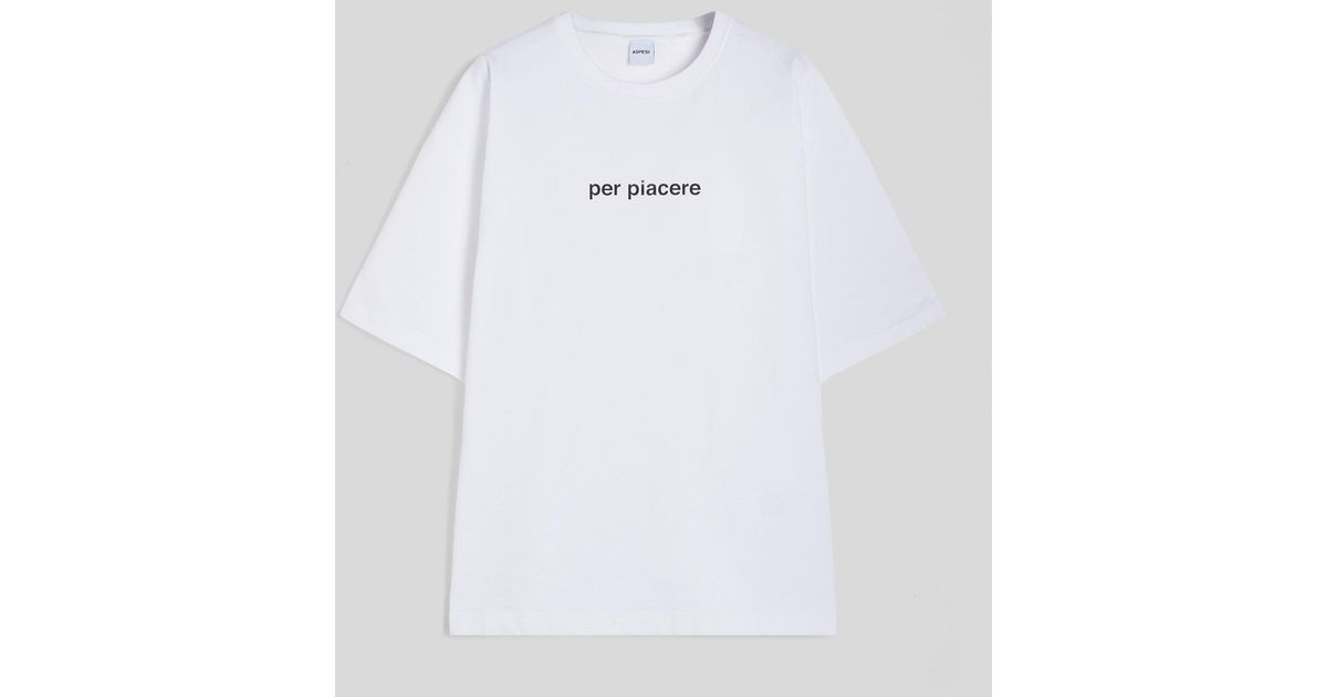 Aspesi T-Shirt Brutto Ma Buono Aus Jersey in Weiß für Herren Lyst