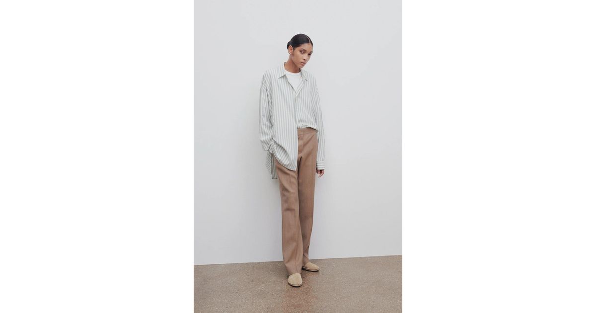 The Row Women Baer Pant in Gray | Lyst