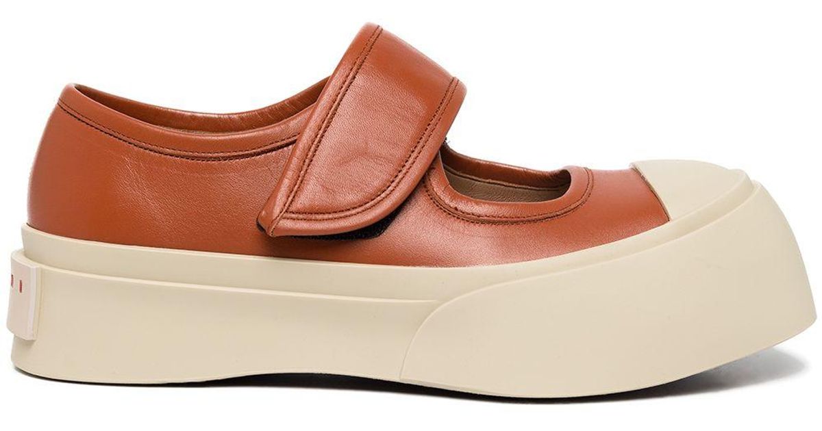 Marni Pablo Mary-jane Sneaker in Brown | Lyst