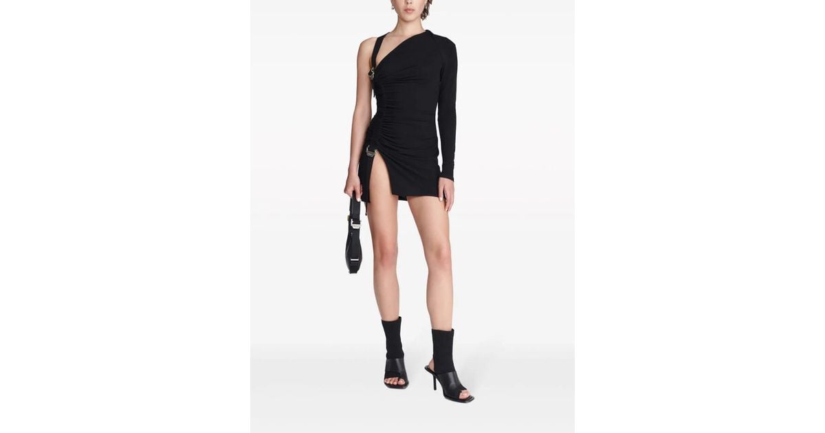 Dion Lee Women Utility Sleeve Gather Dress in Black | Lyst