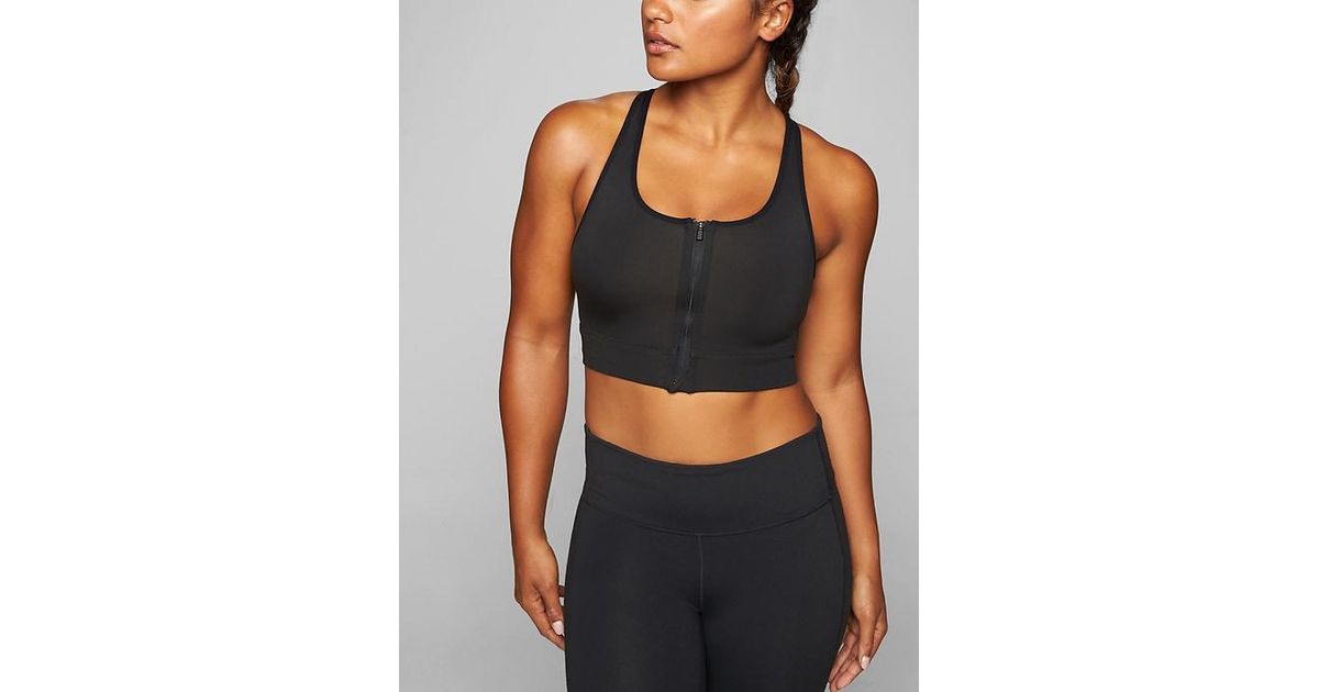 athleta front zip stealth bra