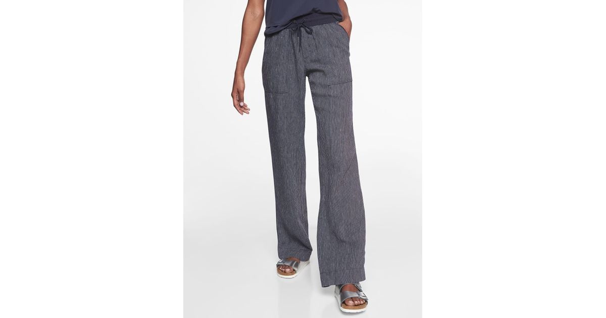 athleta striped linen pants