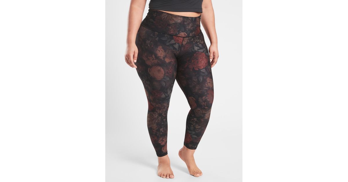 Athleta Elation Printed Tight in Gray 