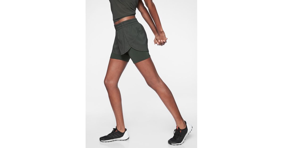 athleta racer run 2 in 1 short