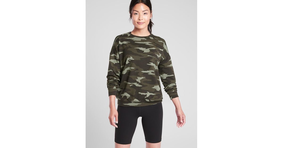 athleta camo sweater