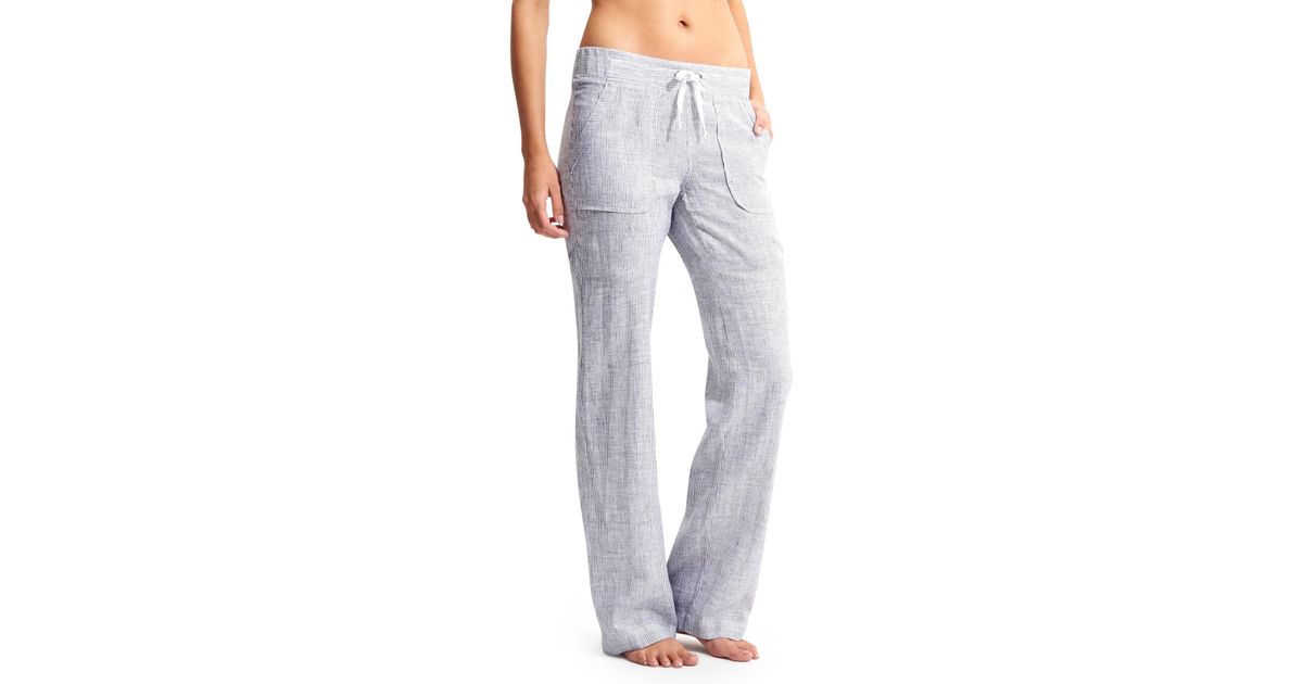 athleta striped linen pants