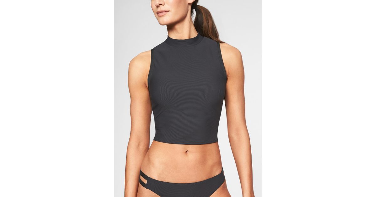 NWT Athleta Malta Mockneck Rashguard Black SIZE S #293424 E108//E1031