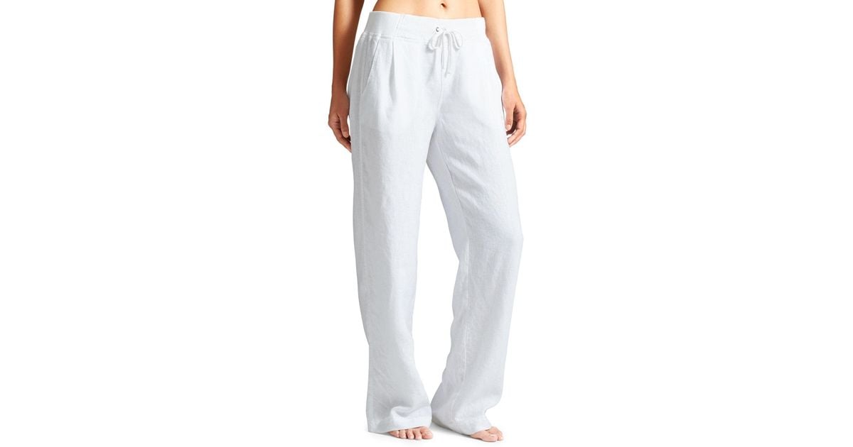 Athleta white linen pants Clearance