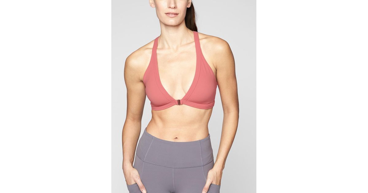athleta front closure sports bra