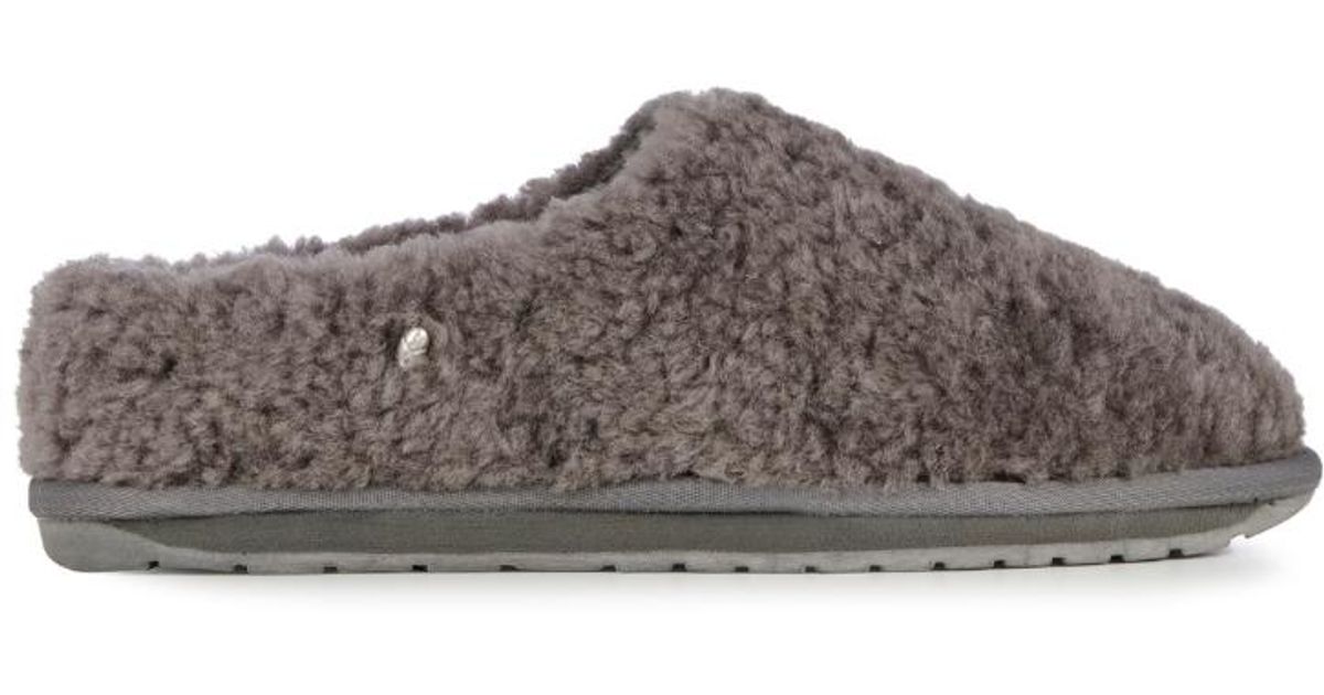 EMU Wool Emu Joy Soft Teddy Slipper in Grey (Brown) Lyst