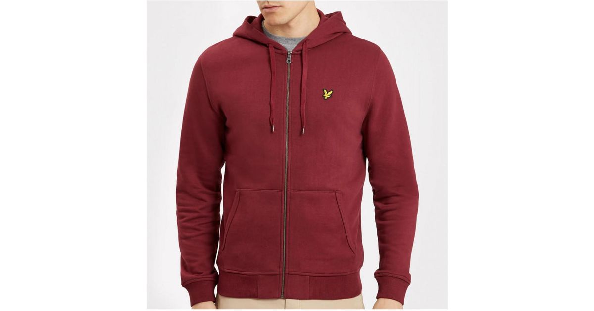 lyle and scott red hoodie