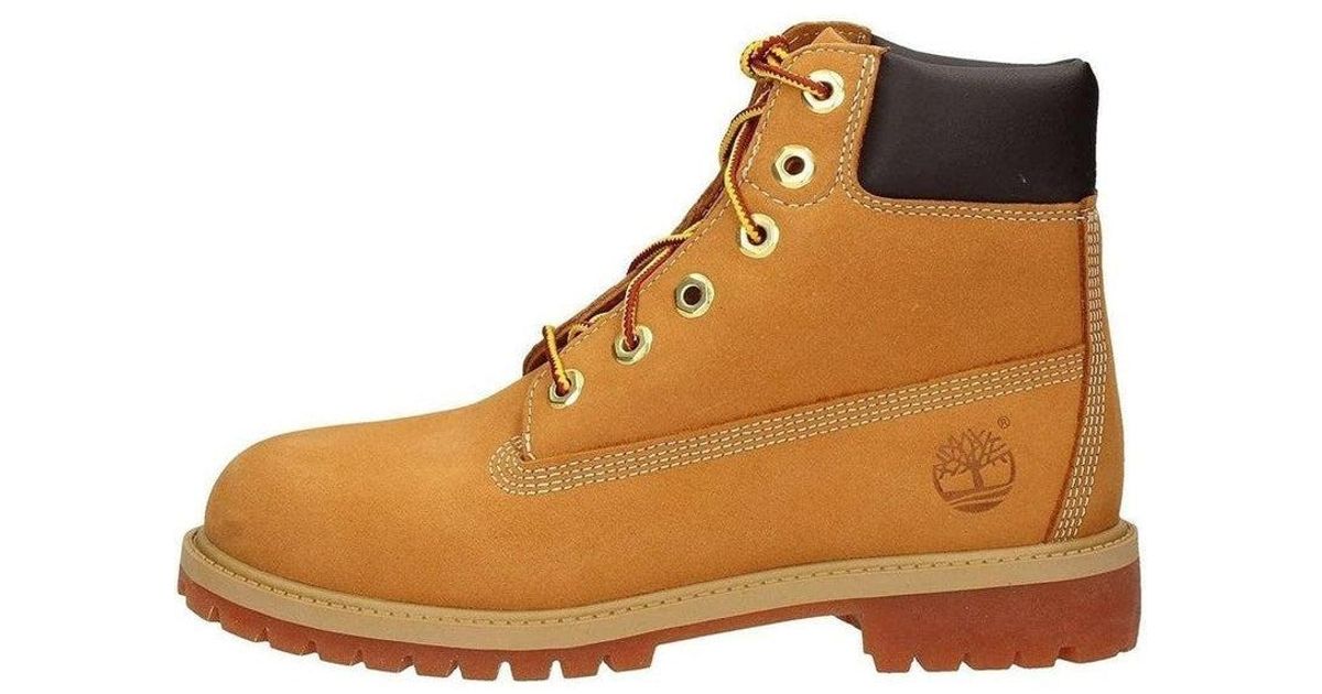 Timberland 6in Prem Wheat Nubuc Yellow in Brown | Lyst