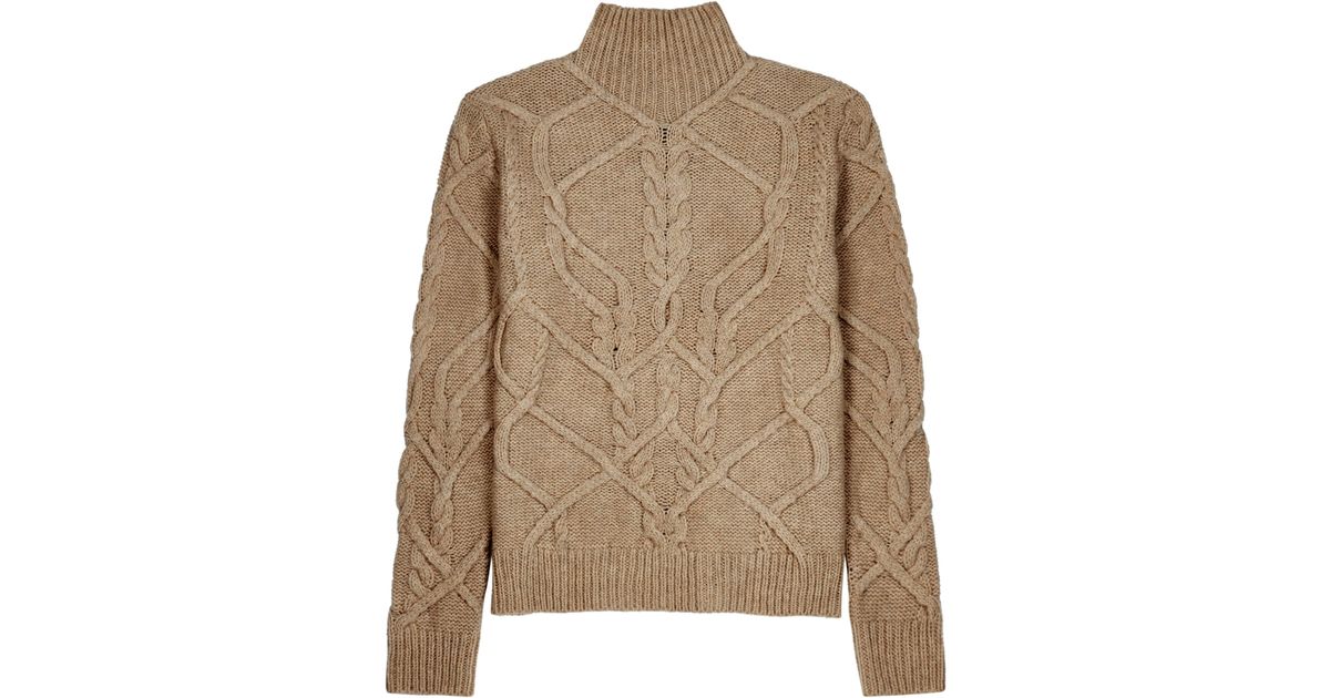 Dries Van Noten Tibeau Stone Cable-knit 