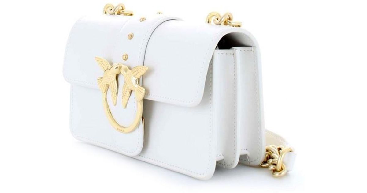 pinko mini love bag white