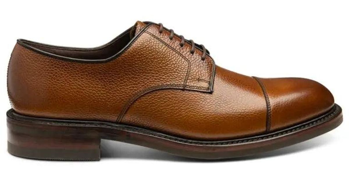 Loake Leather Ampleforth Derby Shoe in Brown for Men Lyst
