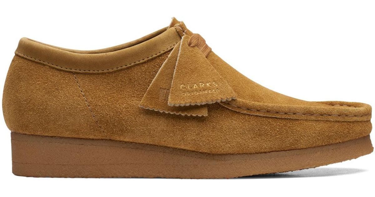 clarks wallabee tan hairy suede