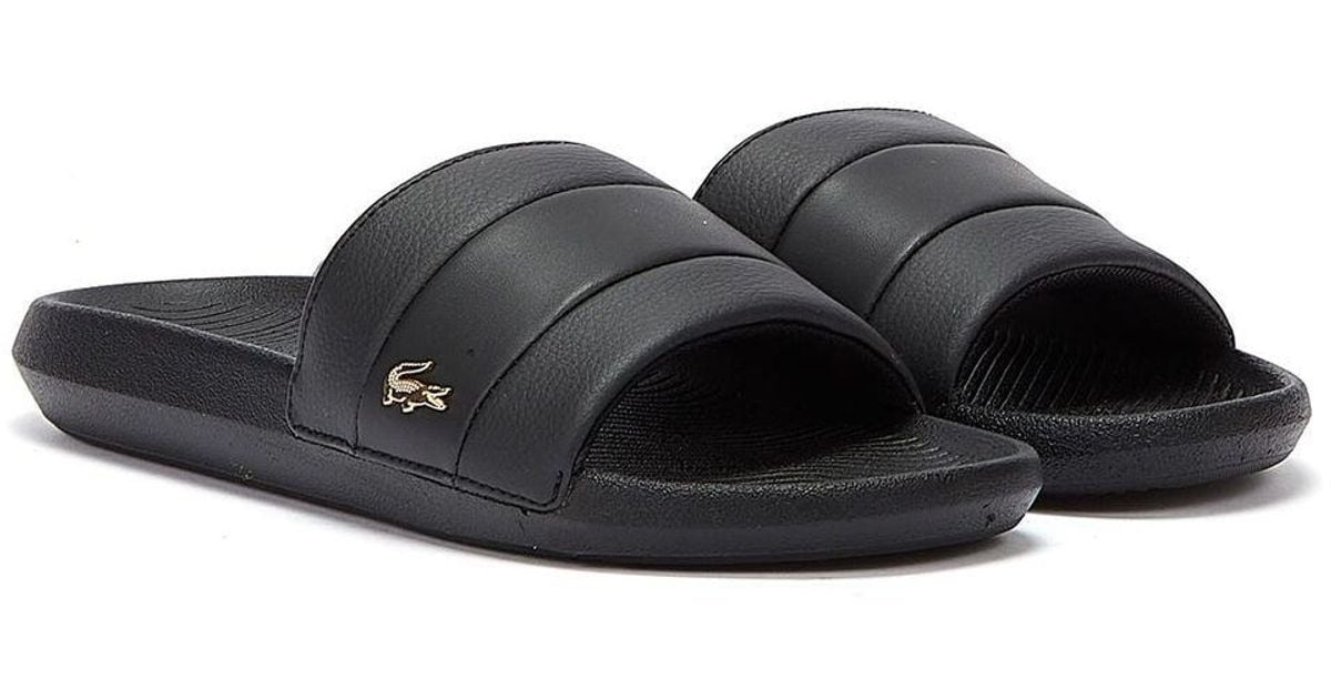 Lacoste Croco Slide 120 1 Qsp Sandals in Black for Men | Lyst