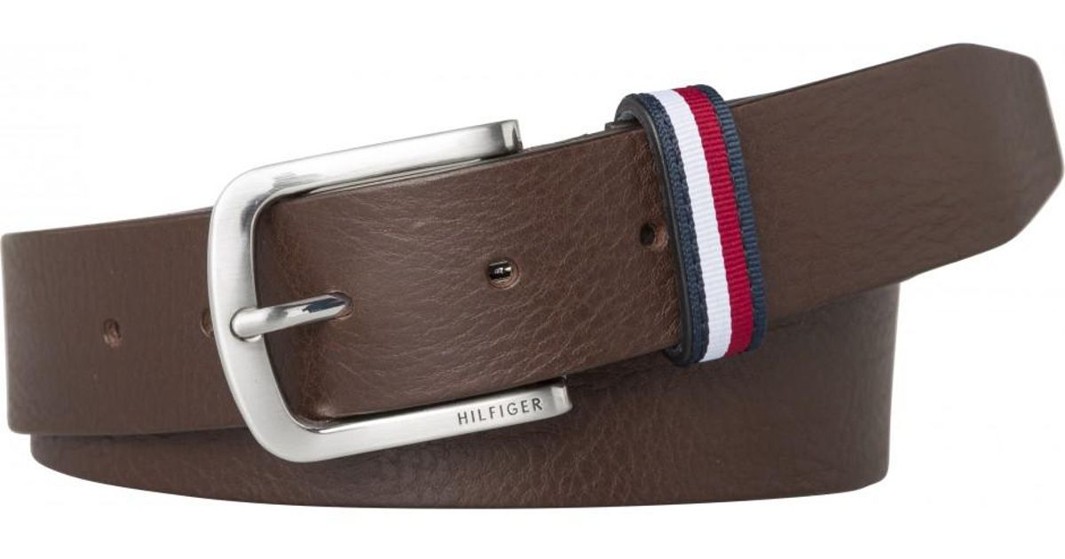 tommy hilfiger men's brown belt