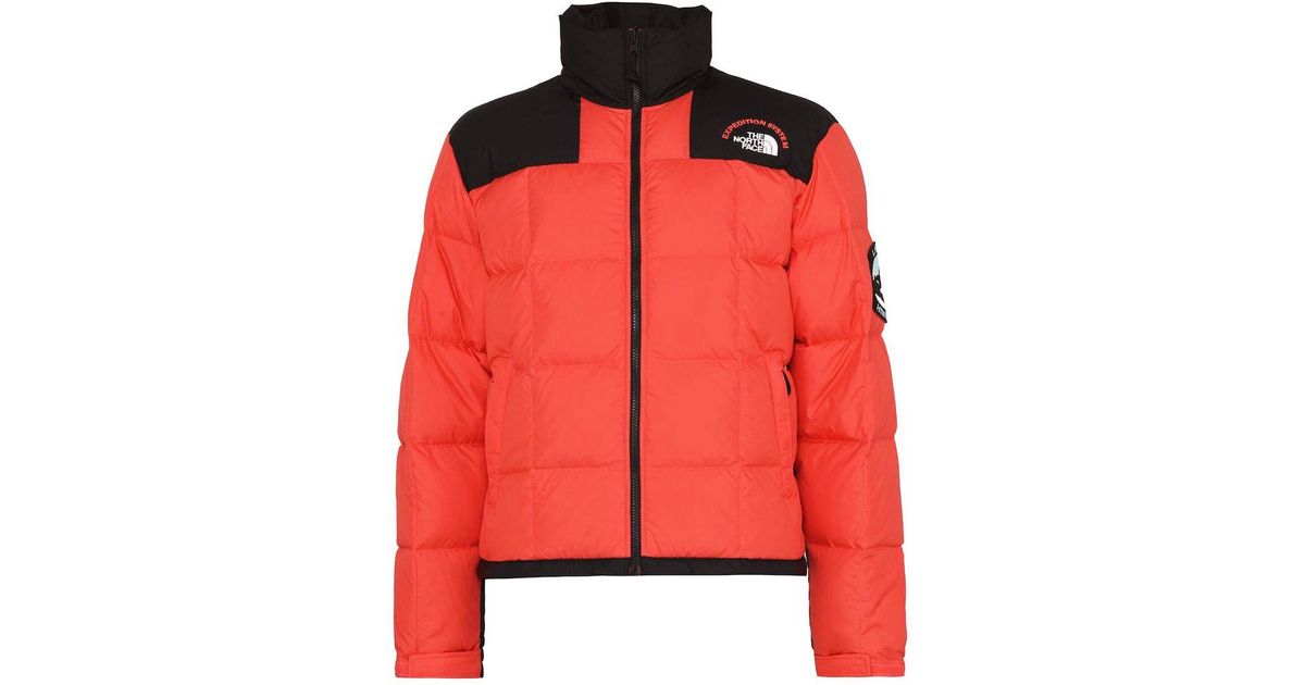The North Face Synthetic Nse Lhotse Expedition Puffer Jacket Coats Jackets Man In Red For Men 