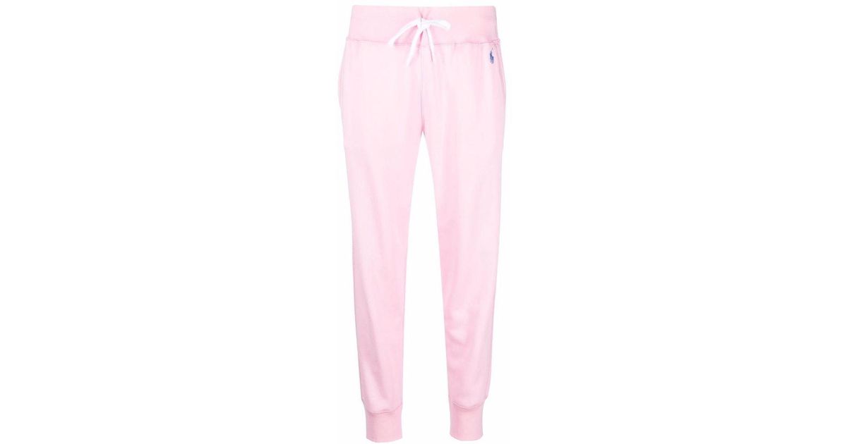 Ralph Lauren Cotton JOGGERS in Pink | Lyst